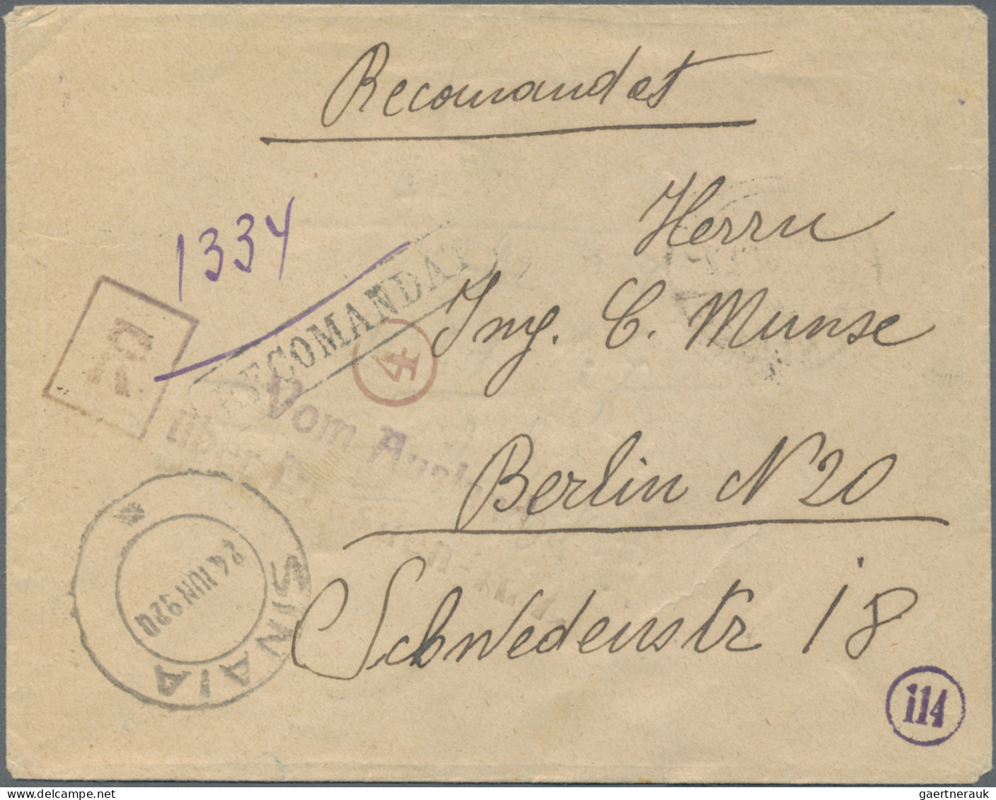 Romania: 1899/1931, Lot Of Seven Entires, Incl. Three Used (uprated) Money Order - Lettres & Documents