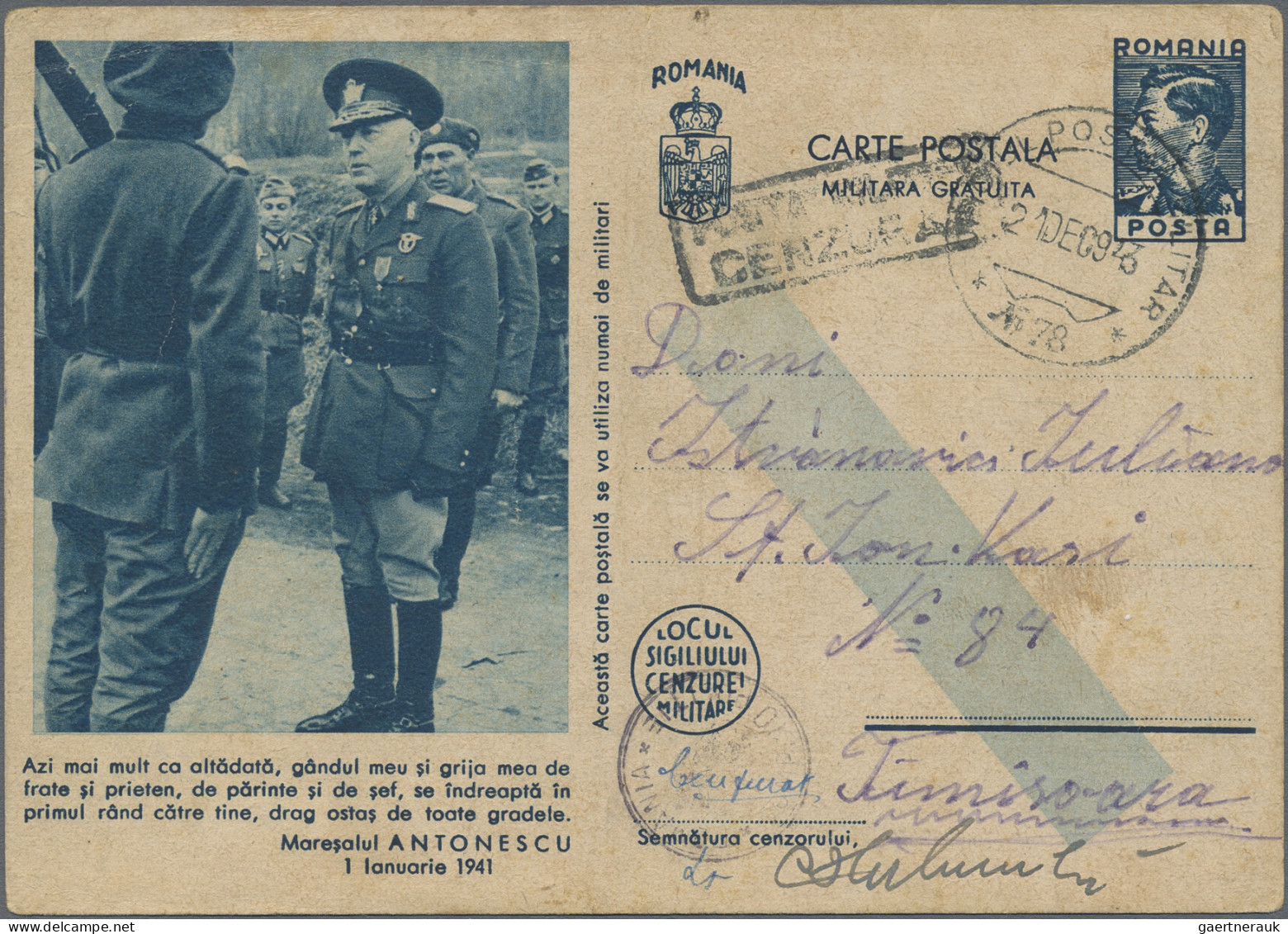 Romania - postal stationery: 1928/1944 Postal stationery picture cards: Speciali