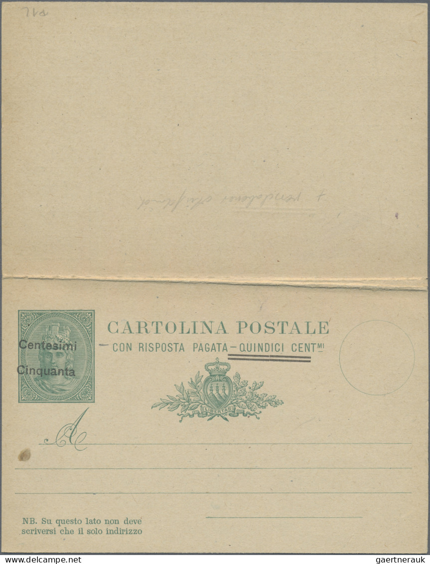 San Marino - Postal Stationery: 1882/2006, Assortment Of Apprx. 79 Mainly Unused - Postal Stationery