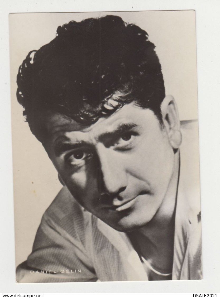 French Actor Movie Star DANIEL GELIN, Vintage 1960s Bulgarian Photo Postcard RPPc AK (28824) - Actores