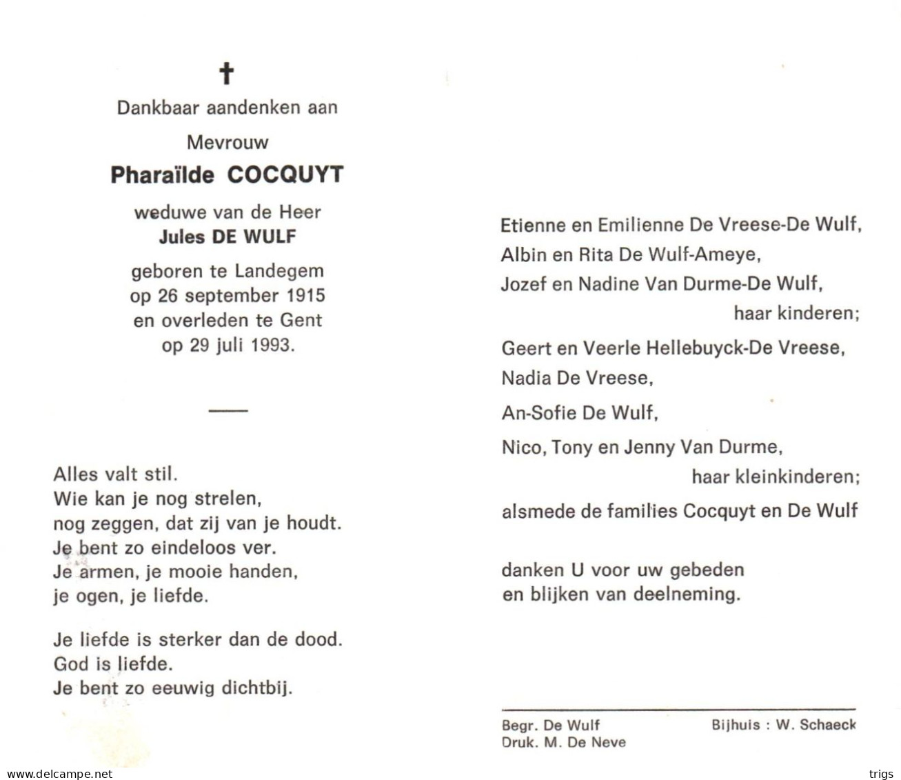 Pharaïlde Cocquyt (1915-1993) - Images Religieuses
