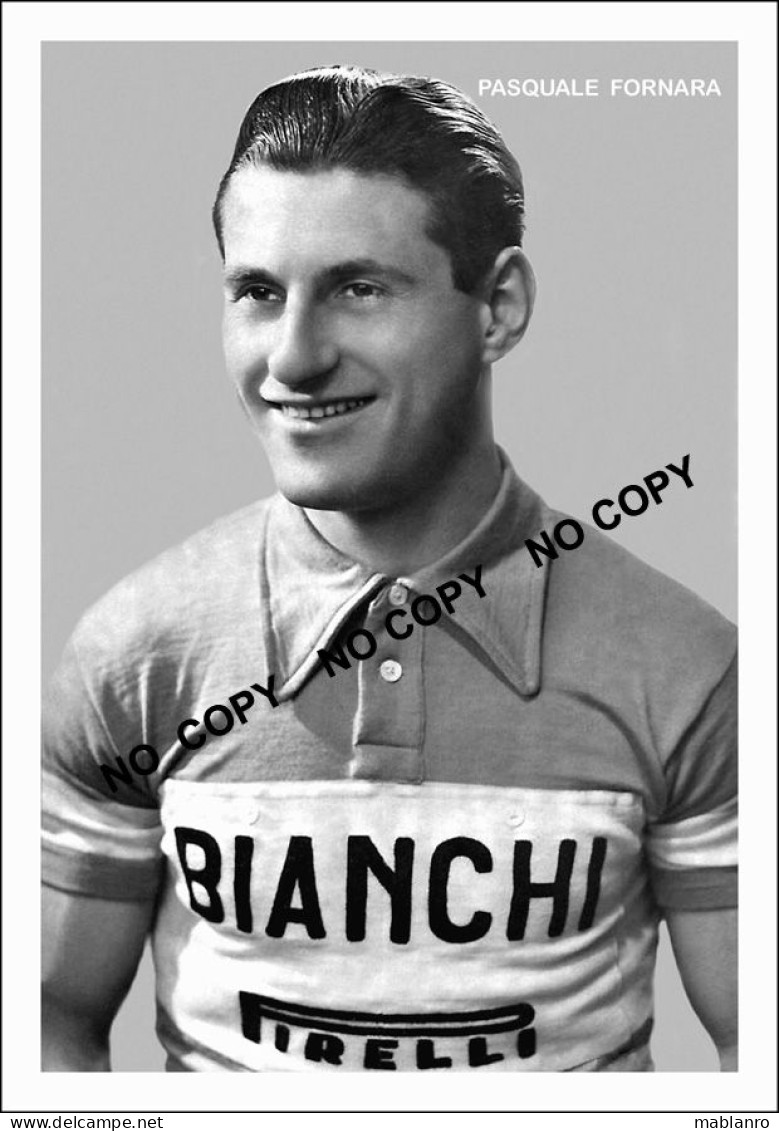 PHOTO CYCLISME REENFORCE GRAND QUALITÉ ( NO CARTE ), PASQUALE FORNARA TEAM BIANCHI 1954 - Radsport