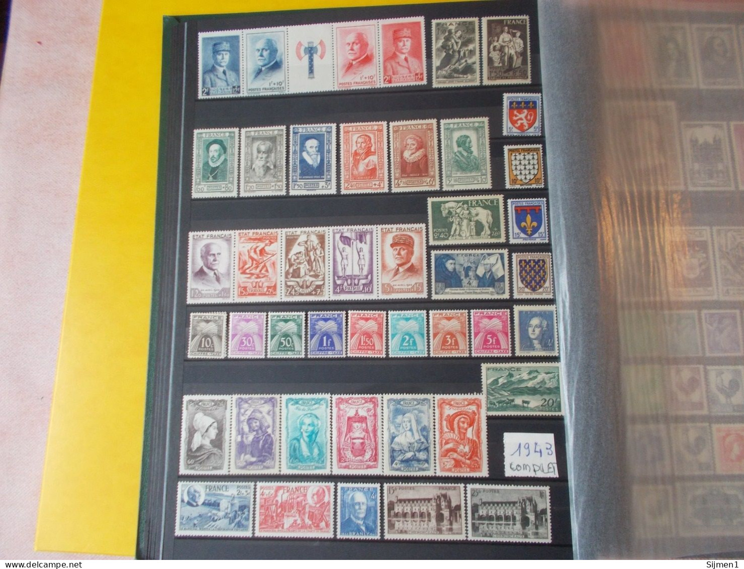 lot n° 482 FRANCE collection 1900 a 1959 dans un classeur neufs ** cote 6700 €