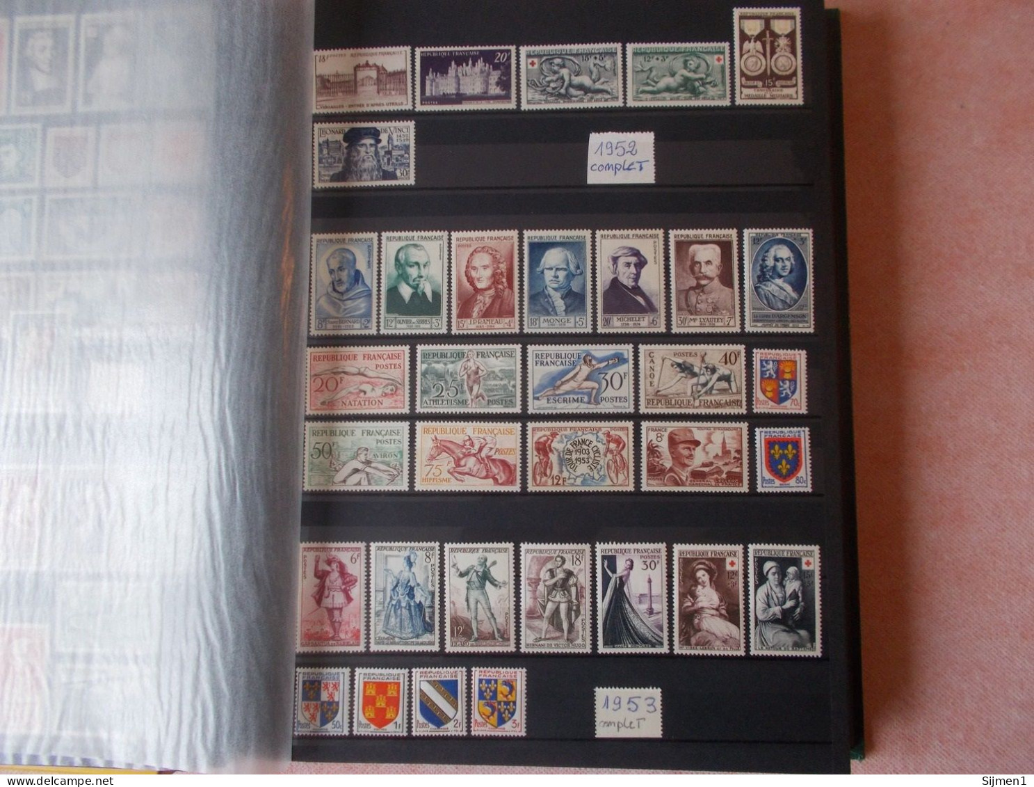lot n° 482 FRANCE collection 1900 a 1959 dans un classeur neufs ** cote 6700 €