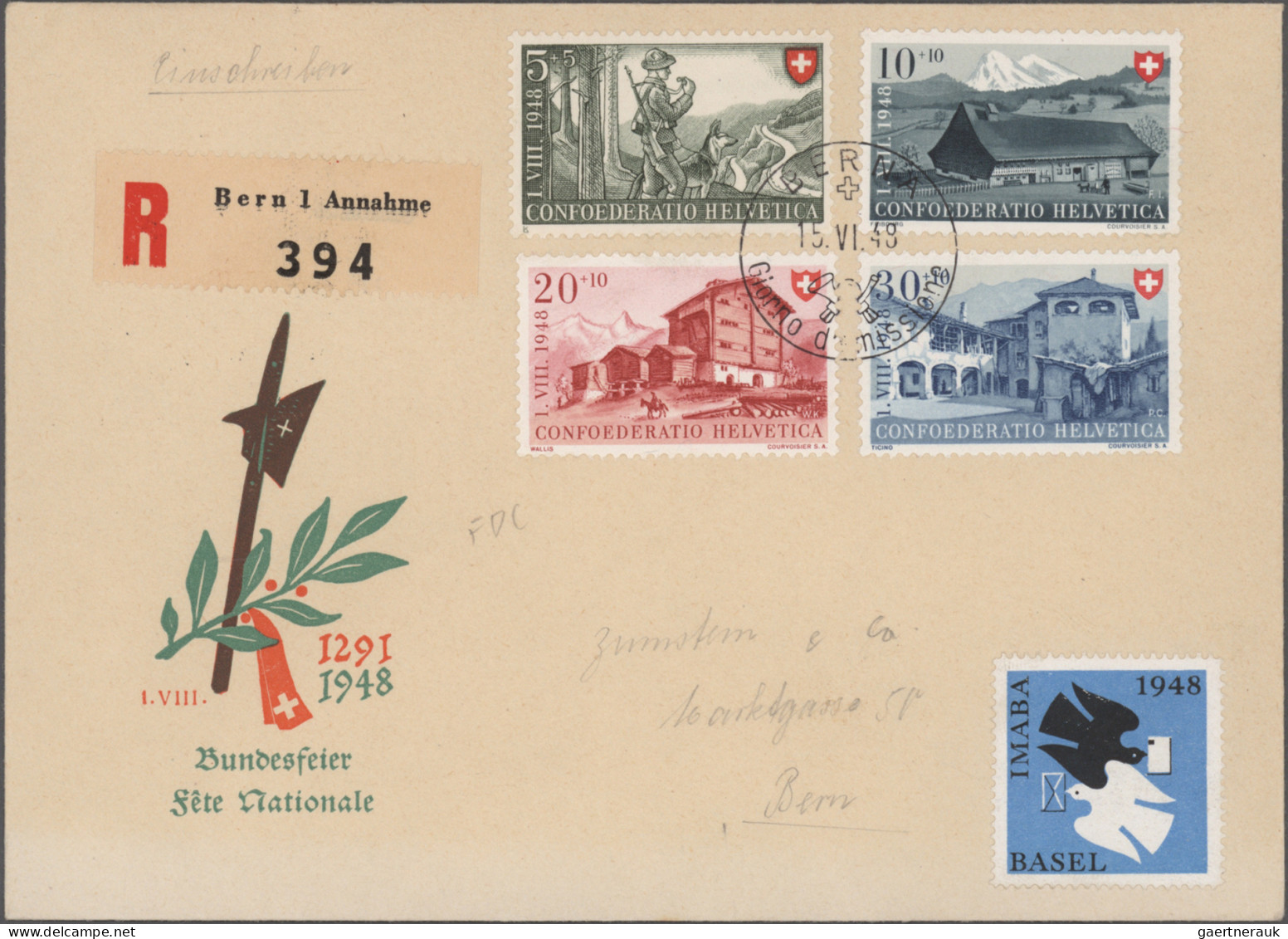 Schweiz: 1937/1959, Saubere Sammlung Von 34 Belegen, Meist FDCs, Mit Ausschließl - Verzamelingen