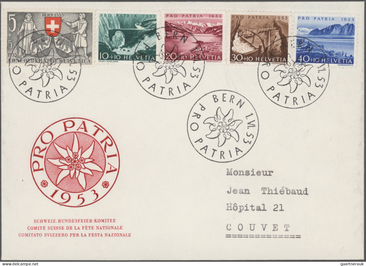 Schweiz: 1937/1959, saubere Sammlung von 34 Belegen, meist FDCs, mit ausschließl