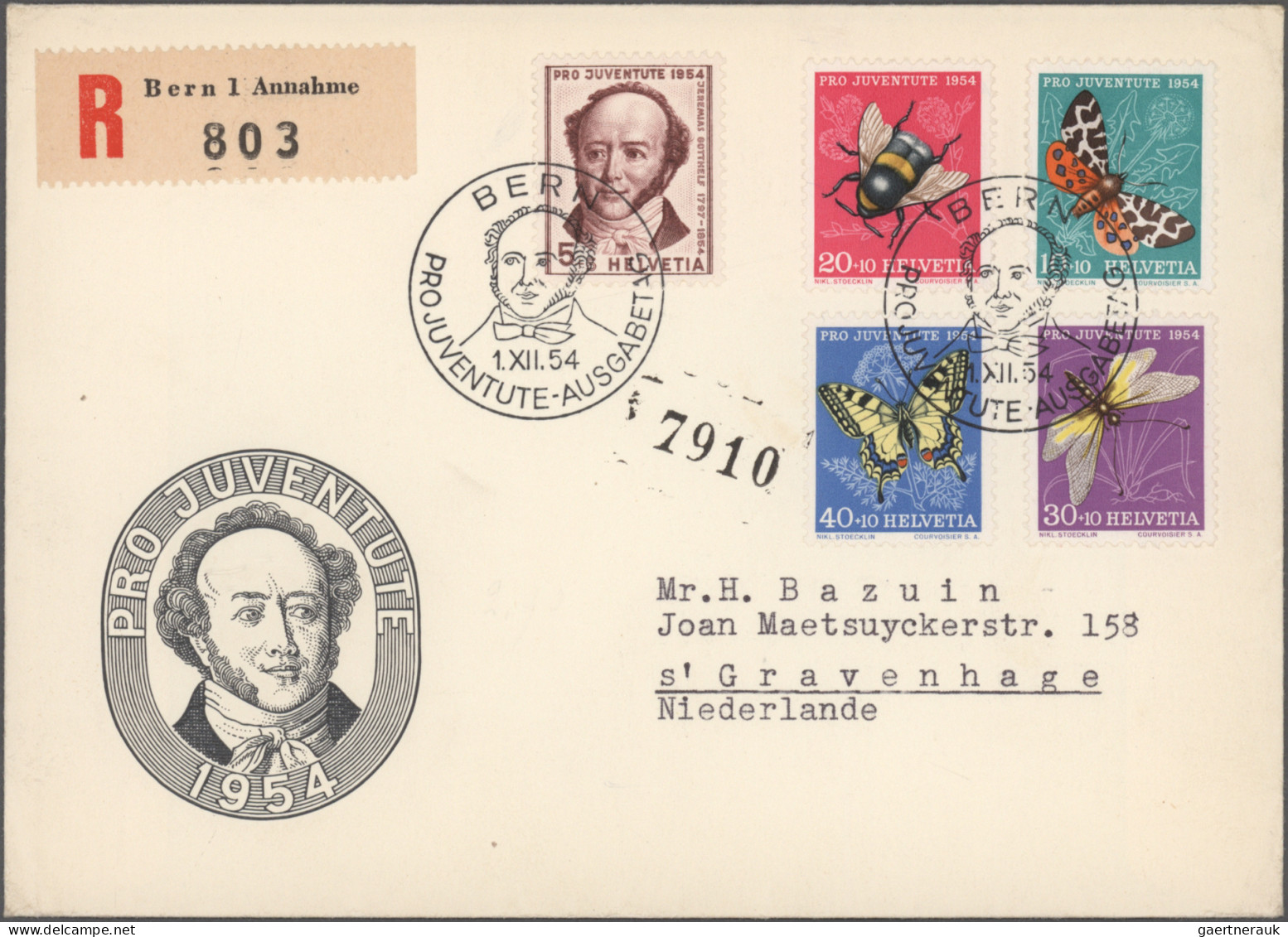 Schweiz: 1937/1959, saubere Sammlung von 34 Belegen, meist FDCs, mit ausschließl