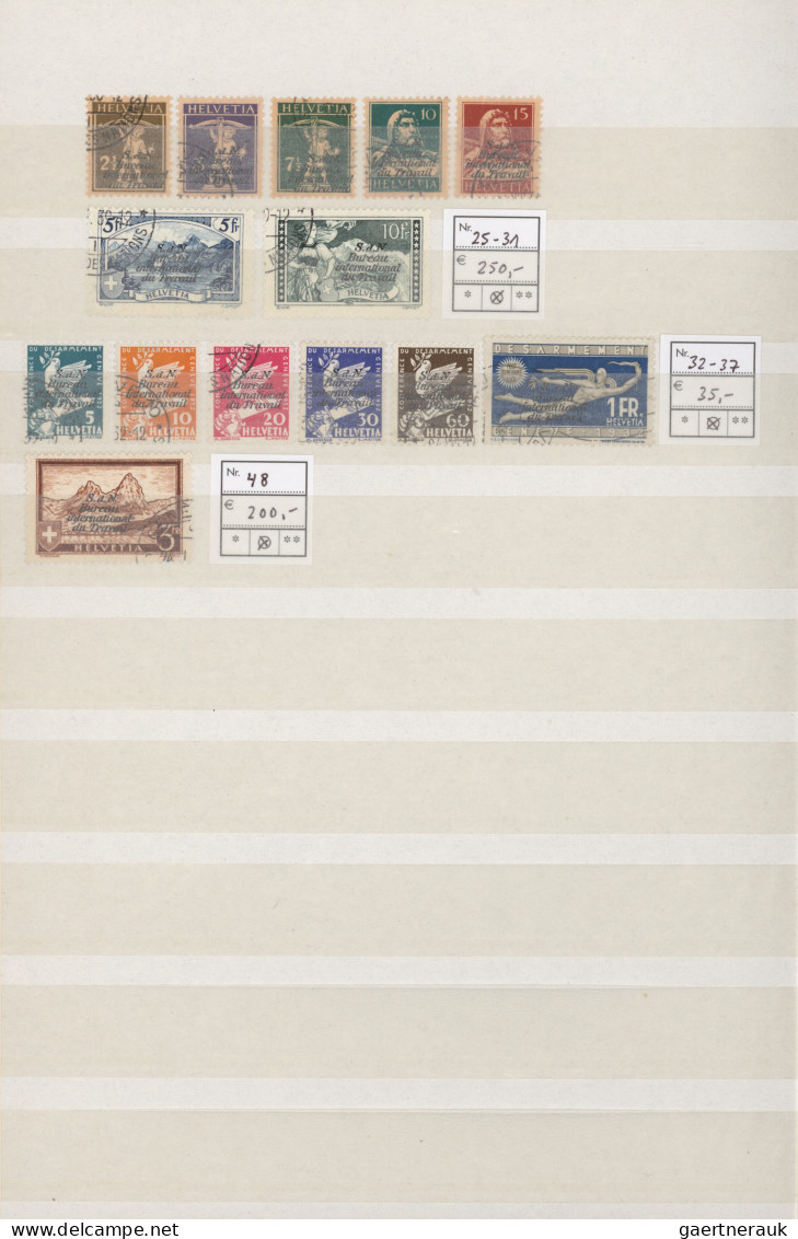 Schweiz - Internationale Organisationen: 1922/1937, Sauber Gestempelte Sammlungs - Sonstige & Ohne Zuordnung