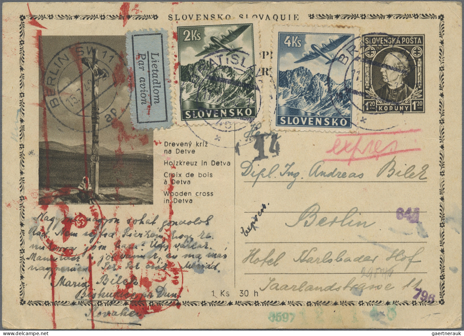 Slovakia - Postal Stationery: 1939/1944 Postal Stationery Picture Cards: Collect - Postcards