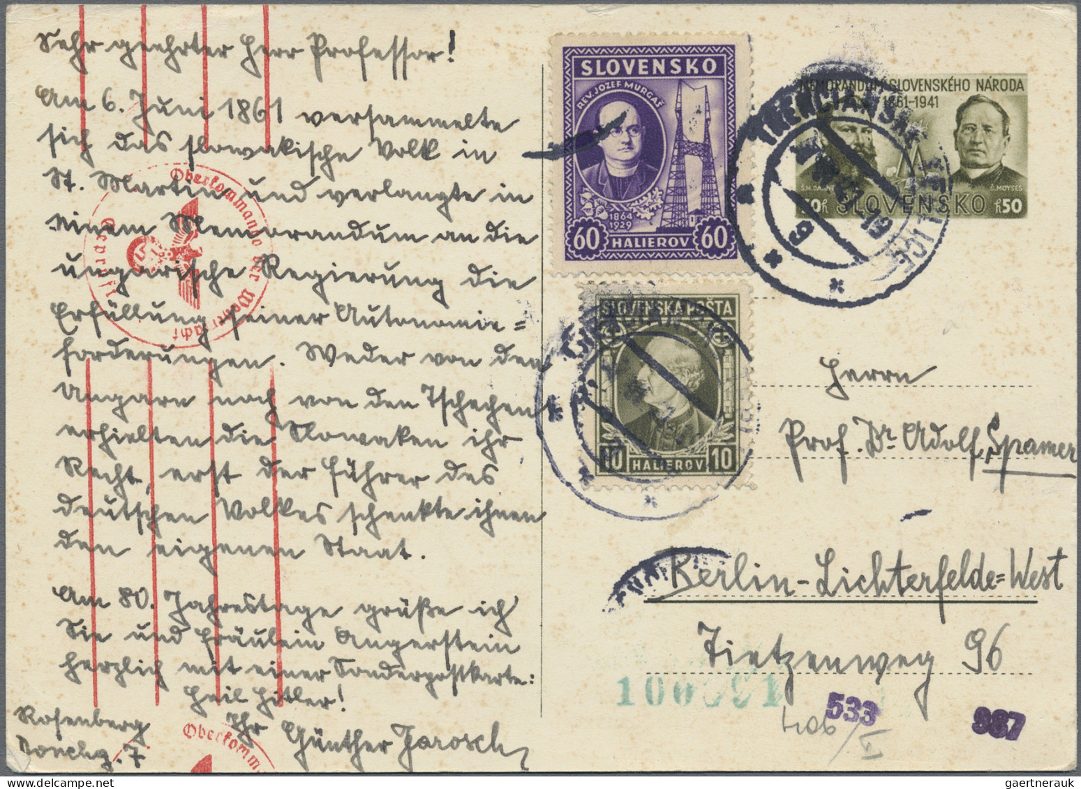 Slovakia - Postal Stationery: 1939/1944 Postal Stationery Picture Cards: Collect - Postcards