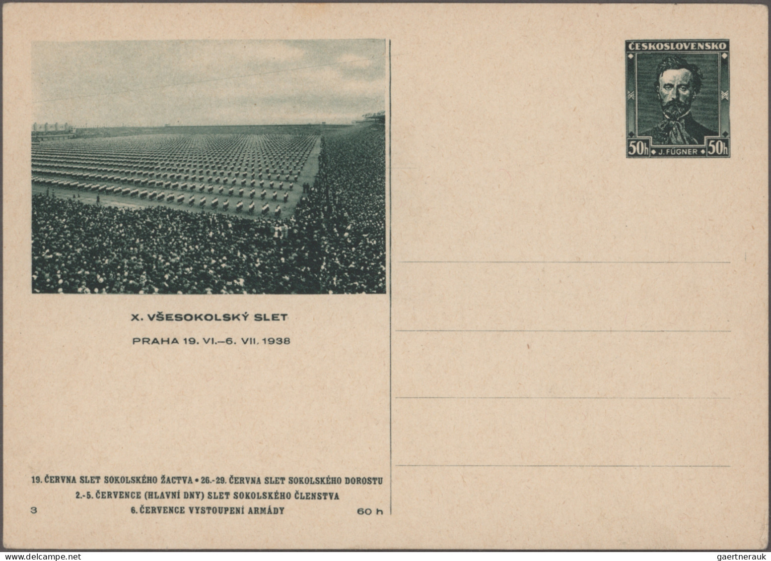 Czechoslowakia - postal stationery: 1928-1945 - postal stationery picture postca