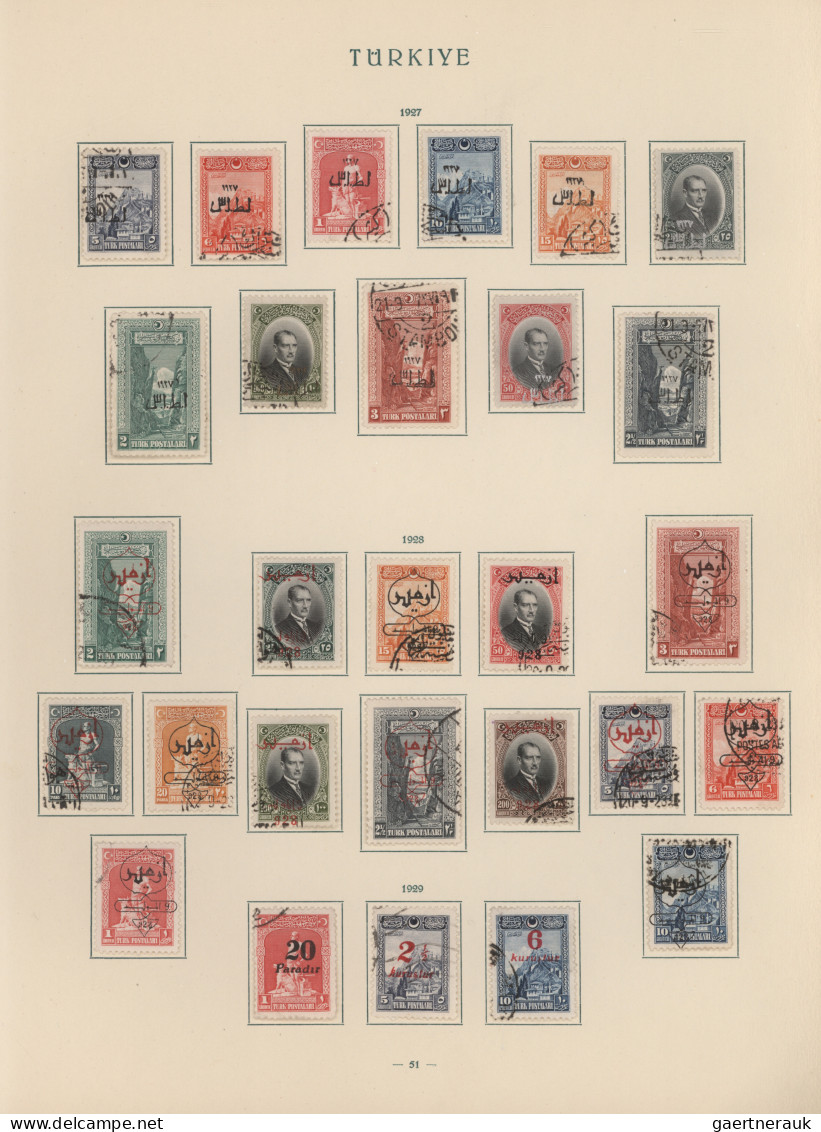 Turkey: 1863-1952 Specialized collection of used stamps, some on pieces, few min