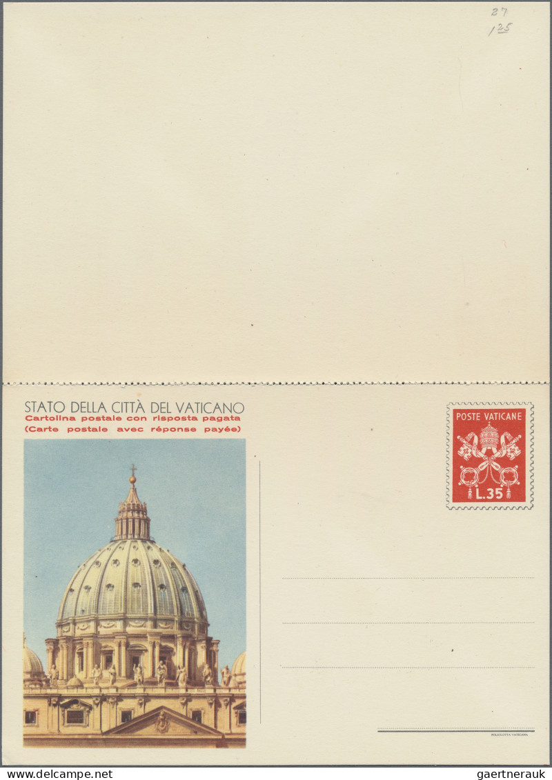 Vatican City - Postal Stationery: 1949/1958, Pictorial Cards, Lot Of 40 Unused A - Postwaardestukken