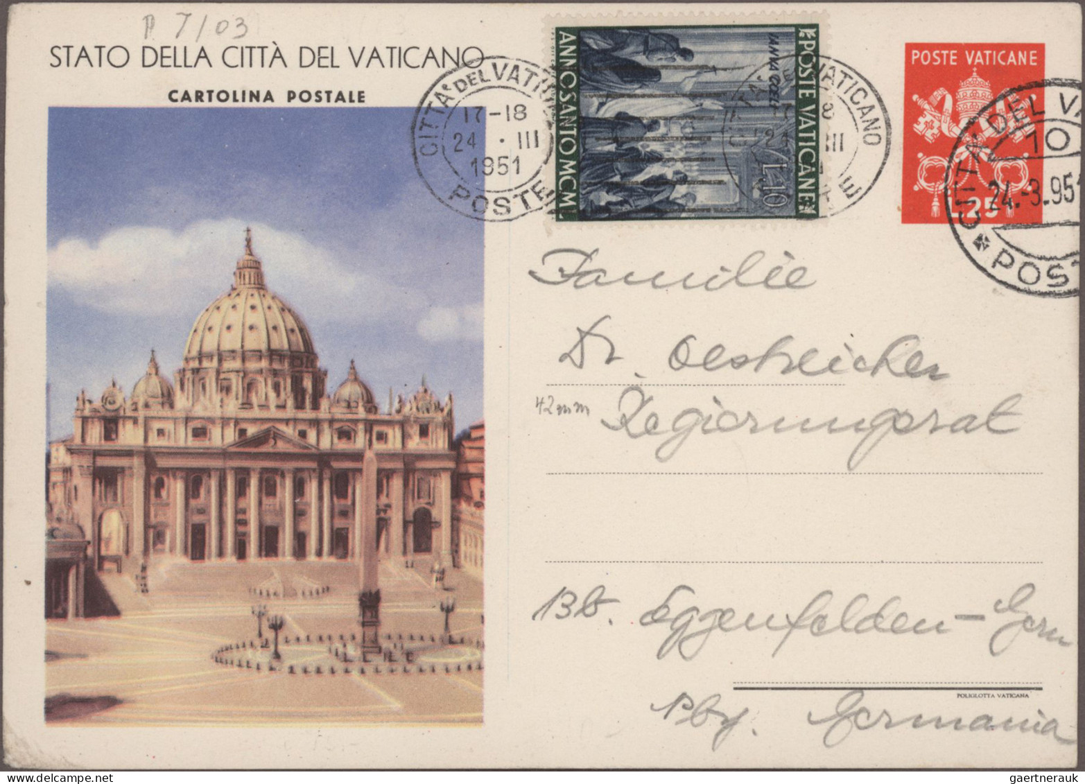 Vatican City - Postal Stationery: 1949/1958, Pictorial Cards, Lot Of 40 Unused A - Postwaardestukken