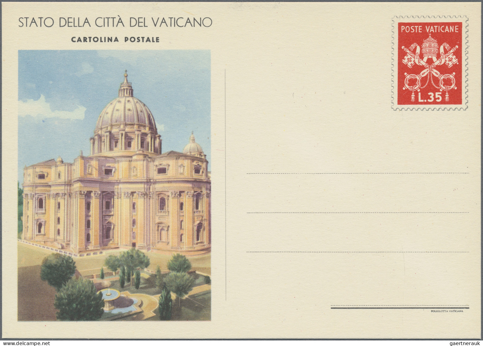 Vatican City - Postal Stationery: 1949/1958, Pictorial Cards, lot of 40 unused a