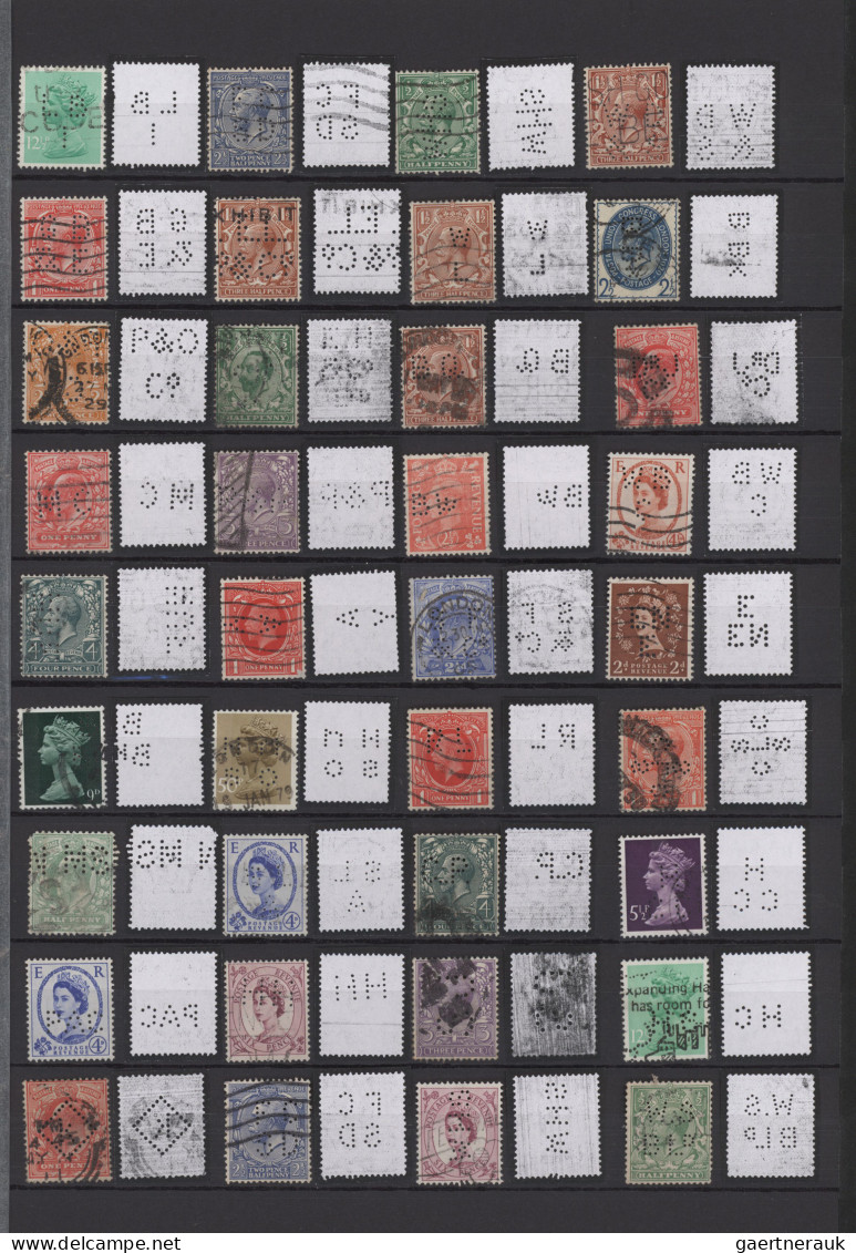 Europe: 1890/1980 (ca.), Small Estate Of A Passionate PERFINS Collector In Stock - Autres - Europe