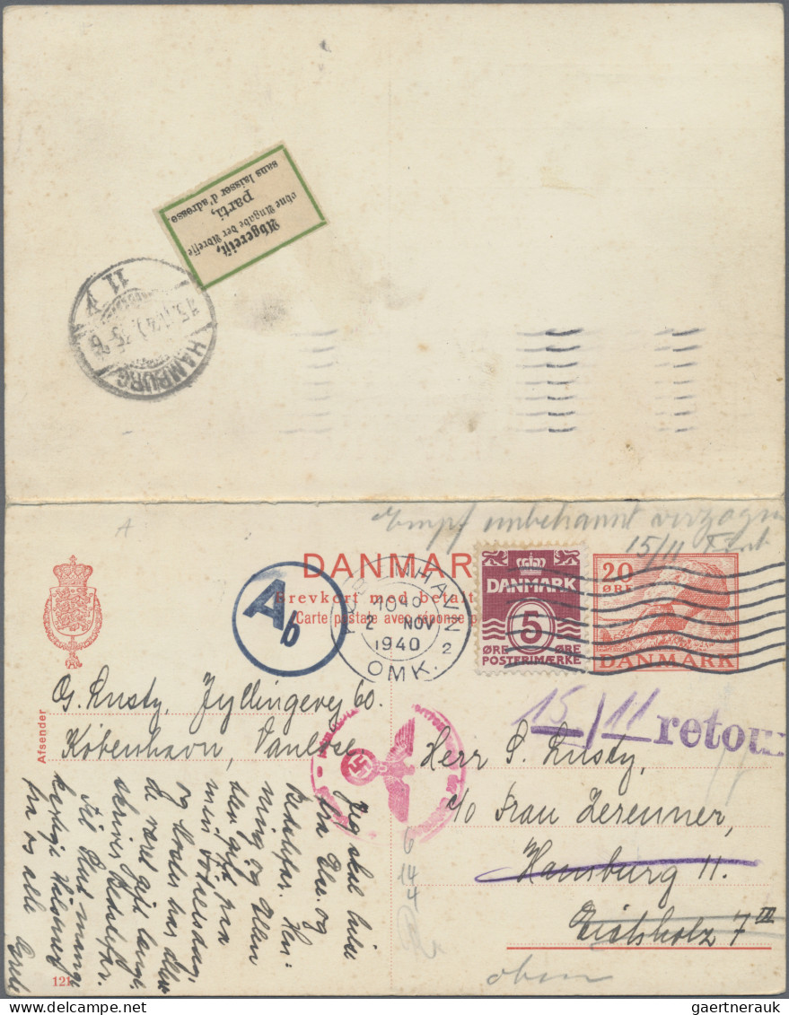 Scandinavia: 1881/1958, 53 Covers/used Stationery Inc. Denmark (12), Norway (18) - Autres - Europe