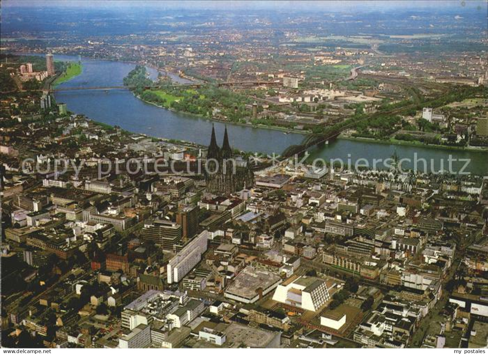 72207572 Koeln Rhein City Und Dom Fliegeraufnahme Koeln Rhein - Köln