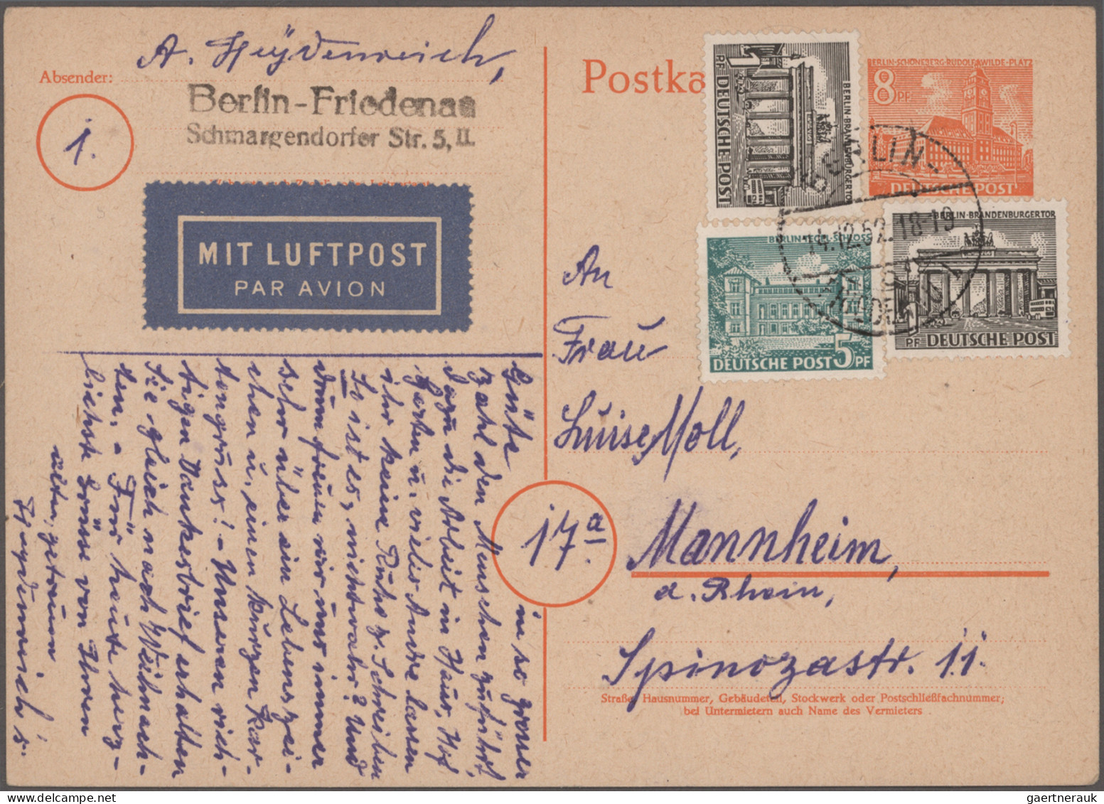 Nachlässe: DEUTSCHLAND-BELEGE - umfangreicher Bestand Briefe und Karten mit insg