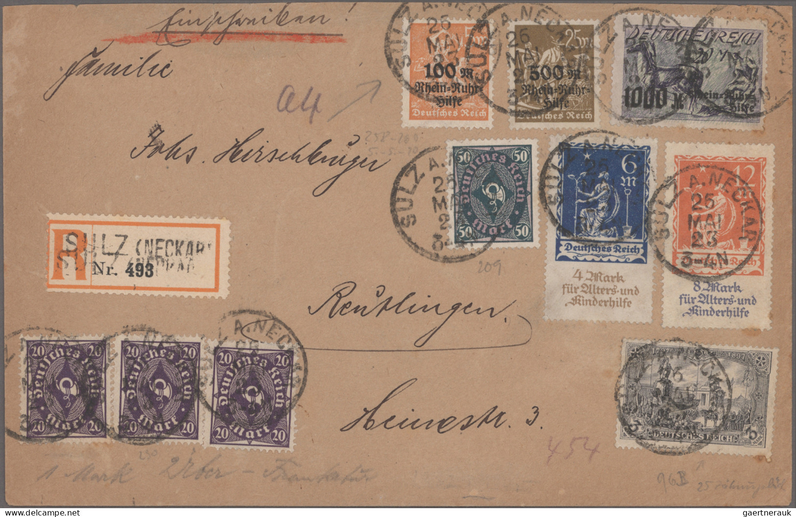 Nachlässe: DEUTSCHLAND, 1867/1940, Nachlass-Briefposten Mit Briefen, Karten Und - Kilowaar (min. 1000 Zegels)