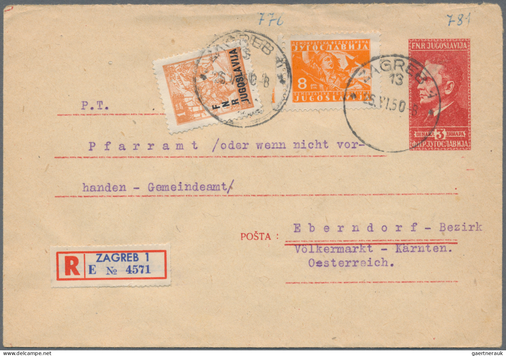 Nachlässe: Kleiner Belege-Posten Alle Welt mit nur Altmaterial bis ca. 1950er-Ja