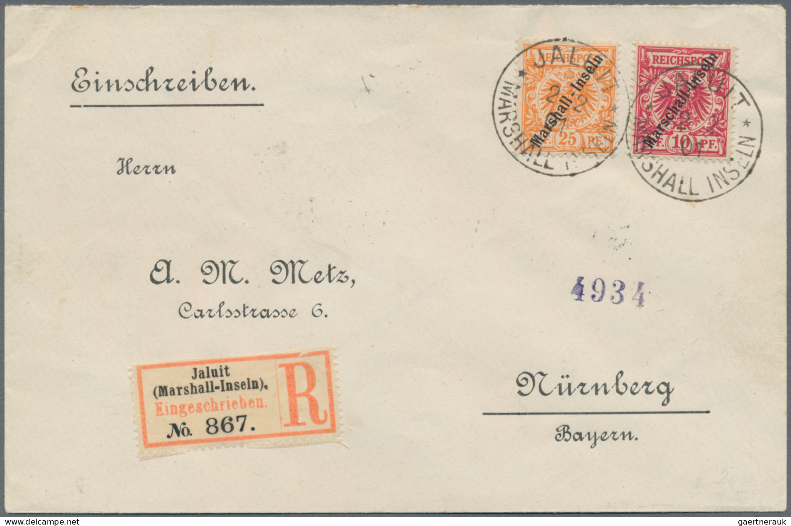 Nachlässe: 1901 - 1943, Kleiner Posten Von 6 Briefen Und Einer Karte, Dabei Offi - Lots & Kiloware (min. 1000 Stück)