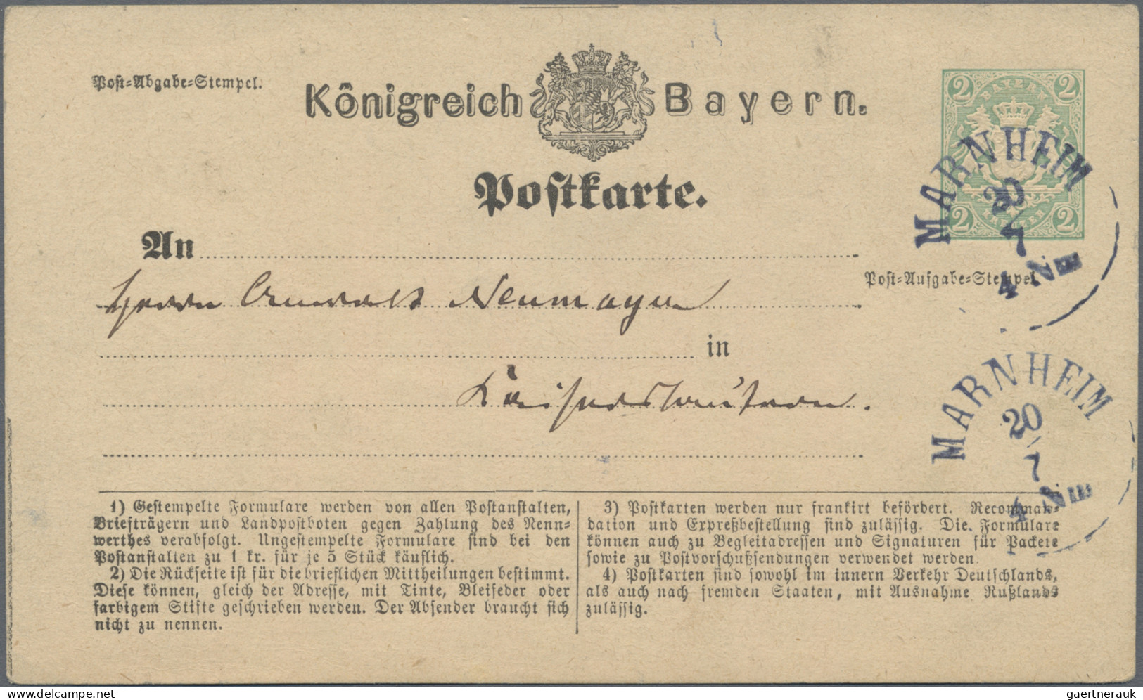 Nachlässe: 1873/1924, Interessante Sammlung Mit Ca.170 Belegen Im Ordner, Dabei - Lots & Kiloware (min. 1000 Stück)