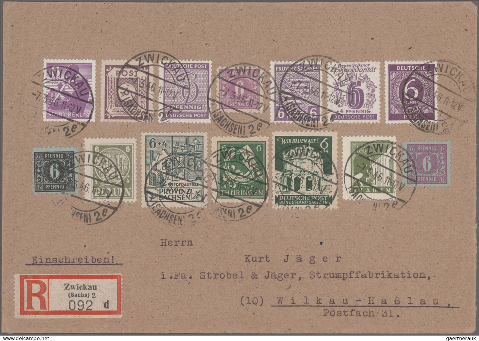 Nachlässe: DEUTSCHLAND 1945-1950, Nachlass-Briefposten Mit Briefen, Karten Und G - Vrac (min 1000 Timbres)