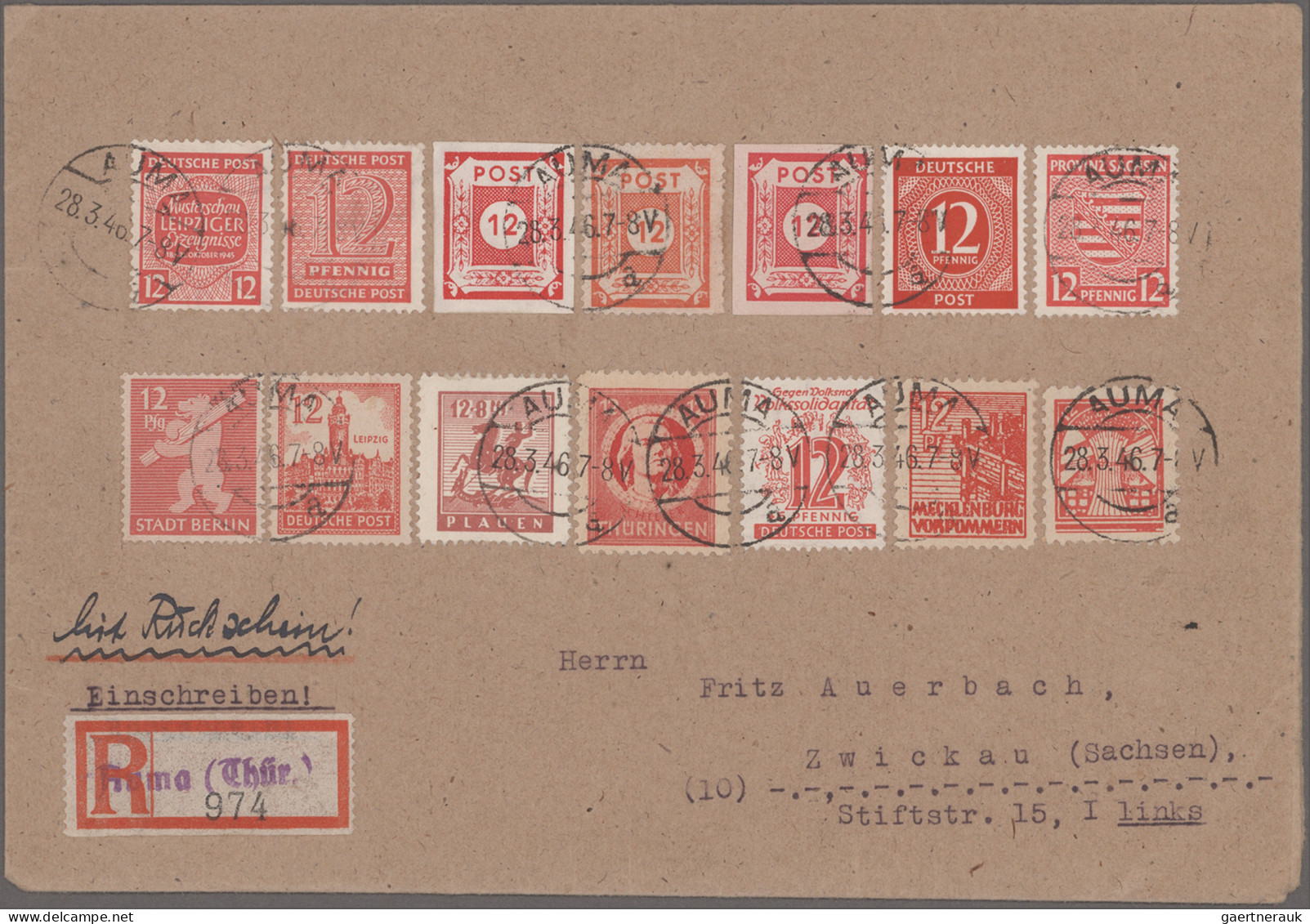 Nachlässe: DEUTSCHLAND 1945-1950, Nachlass-Briefposten Mit Briefen, Karten Und G - Vrac (min 1000 Timbres)