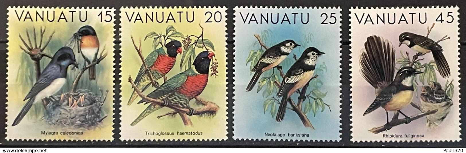 VANUATU 1982 - AVES - PAJAROS - YVERT 639/642** - Sonstige & Ohne Zuordnung