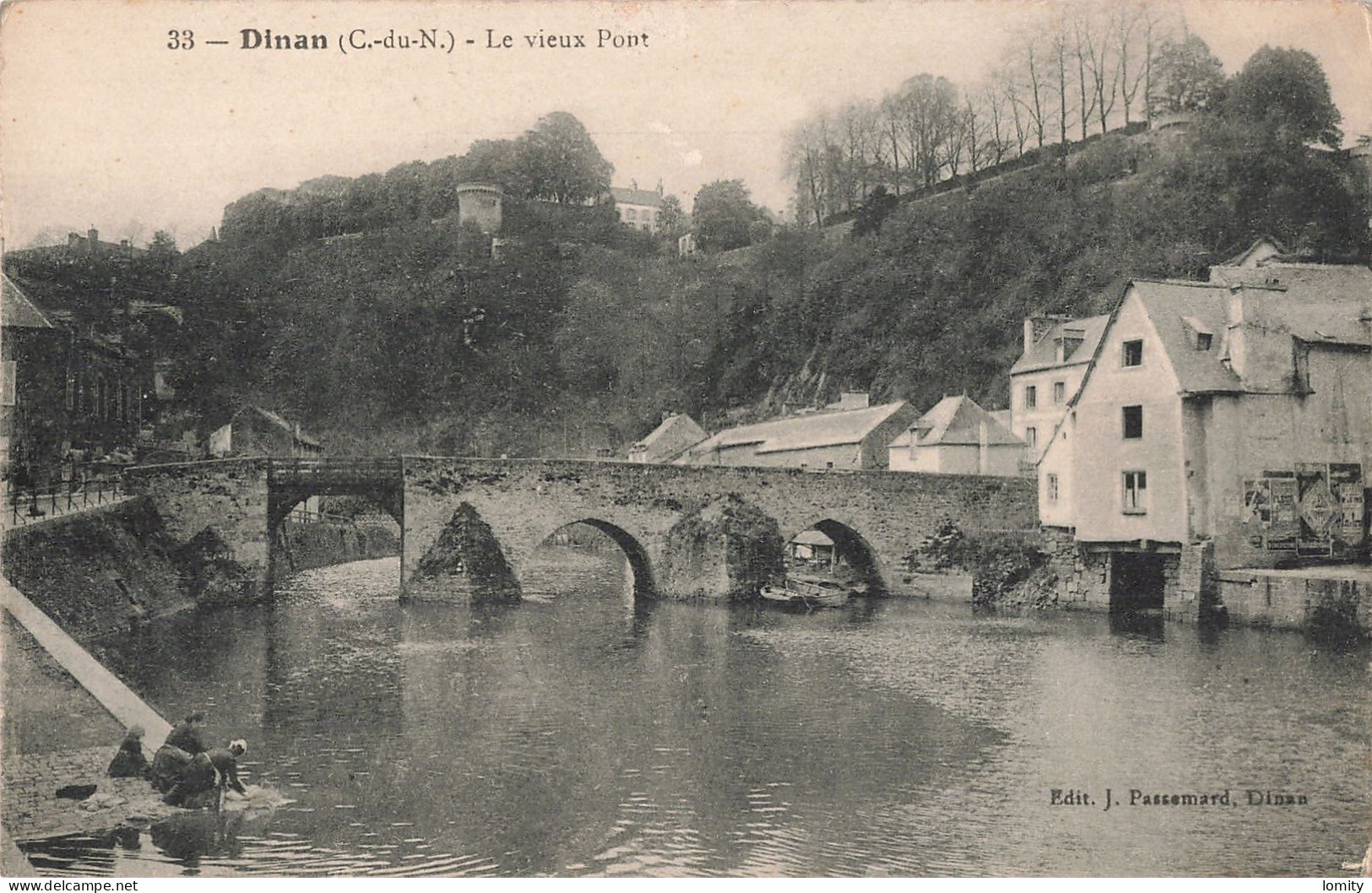 22 Dinan Le Vieux Pont CPA Lavandière Lavandières Femme Lessive Main - Dinan