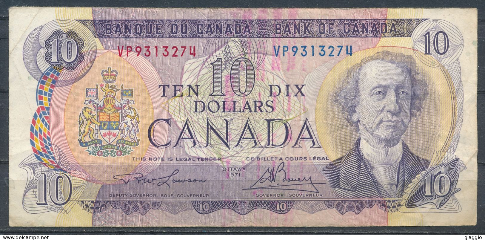 °°° CANADA 10 DOLLARS 1971 °°° - Canada