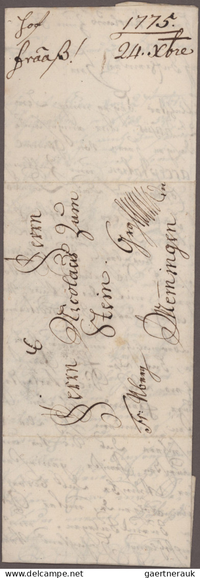 Altdeutschland - Vorphila: 1777/1831, ZUMSTEIN-KORREPONDENZ: Mehr Als 170 Briefe - Prefilatelia