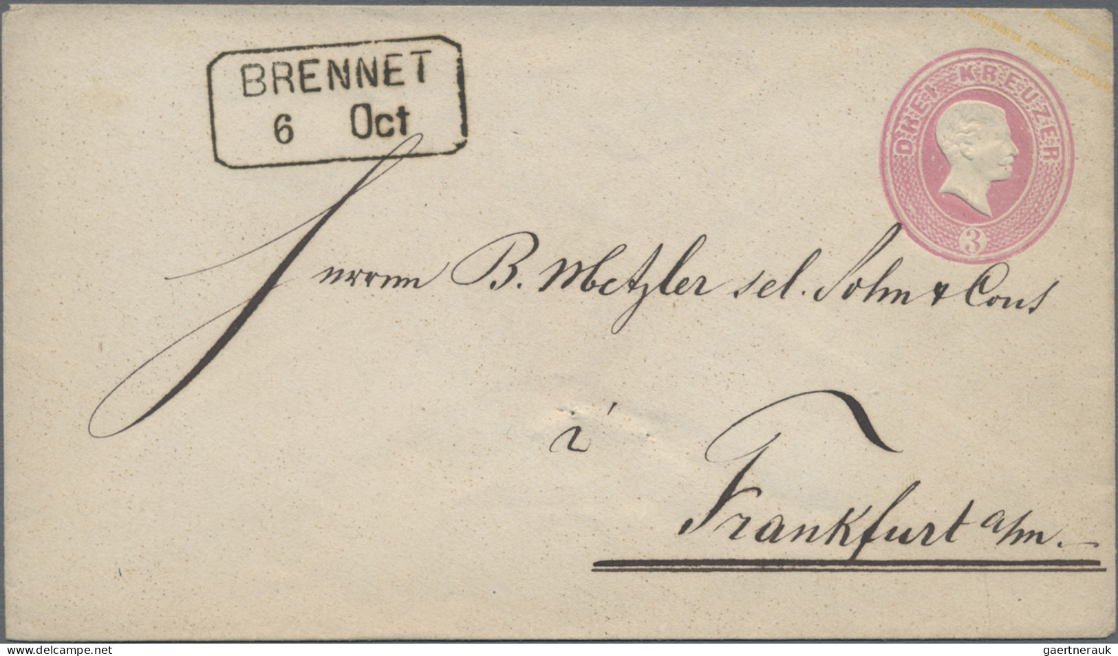 Baden - Marken Und Briefe: 1856/1871, Partie Von Vier Interessanten Belegen, Dab - Autres & Non Classés