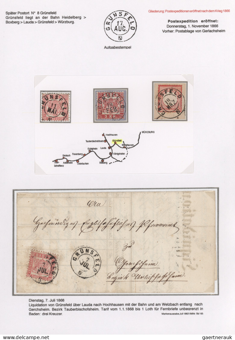Baden - Marken Und Briefe: 1871, Ab: Sehr Dekorativ Aufgemachte Sammlung "Späte - Autres & Non Classés