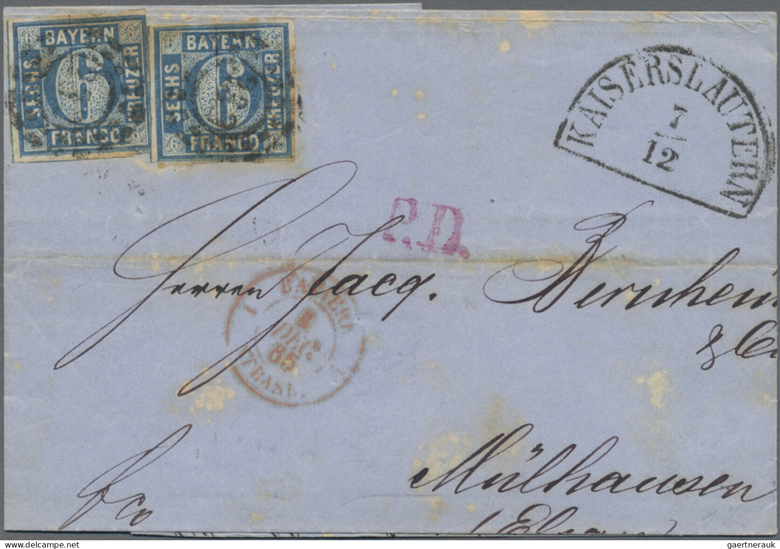Bayern - Marken Und Briefe: 1849/1920, Kleiner Posten Von 38 Belegen, Ganzsachen - Other & Unclassified