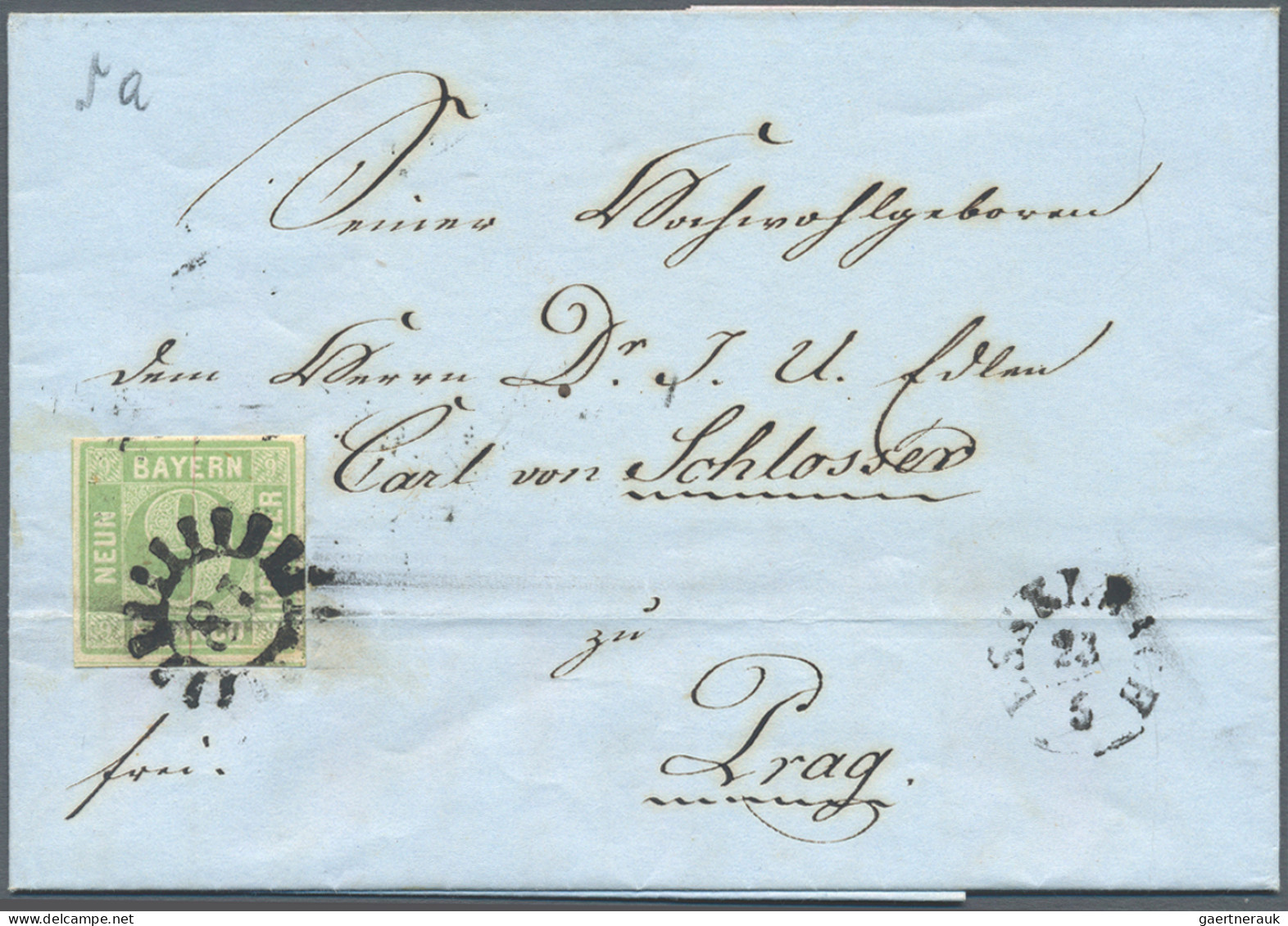 Bayern - Marken Und Briefe: 1851/1864, Lot Von Fünf Briefen Mit Einzelfrankature - Sonstige & Ohne Zuordnung