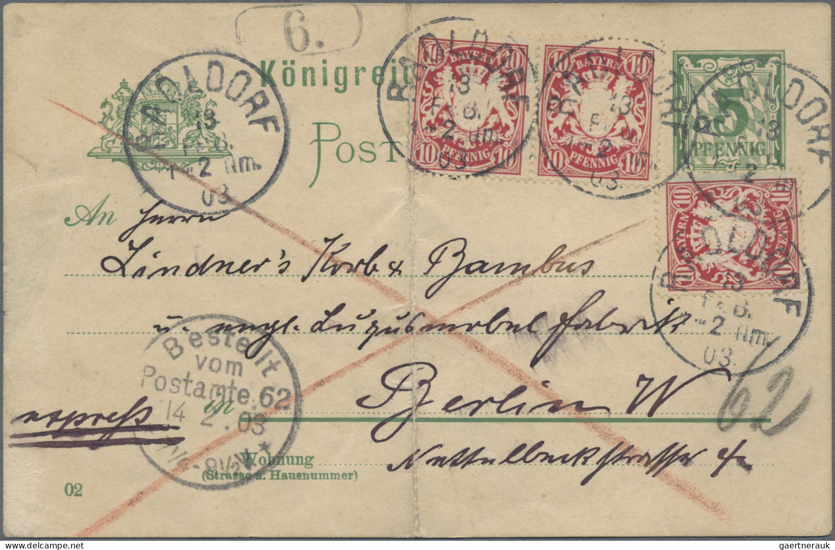 Bayern - Marken Und Briefe: 1870/1920 (ca.), Landkreis Straubing-Bogen, Partie V - Other & Unclassified