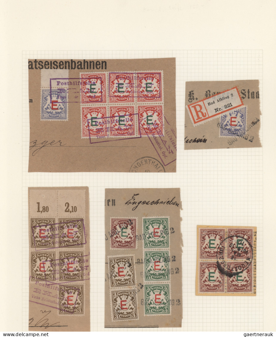 Bayern - Marken Und Briefe: 1875/1920, Sauber Gestempelte Sammlung Auf Selbstges - Sonstige & Ohne Zuordnung