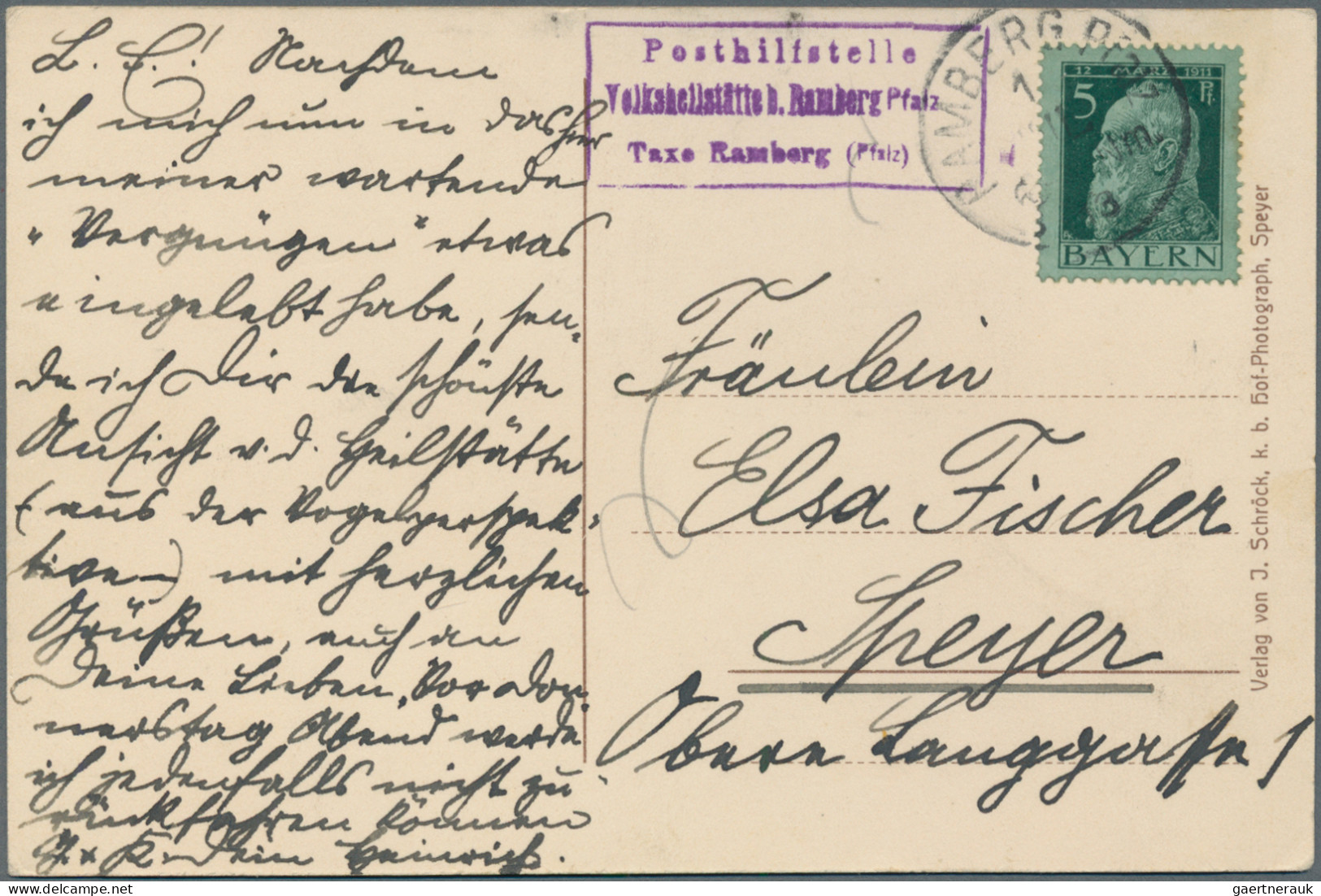 Bayern - Marken Und Briefe: 1877/1919, Partie Von 36 Belegen, Dabei Posthilfsste - Other & Unclassified