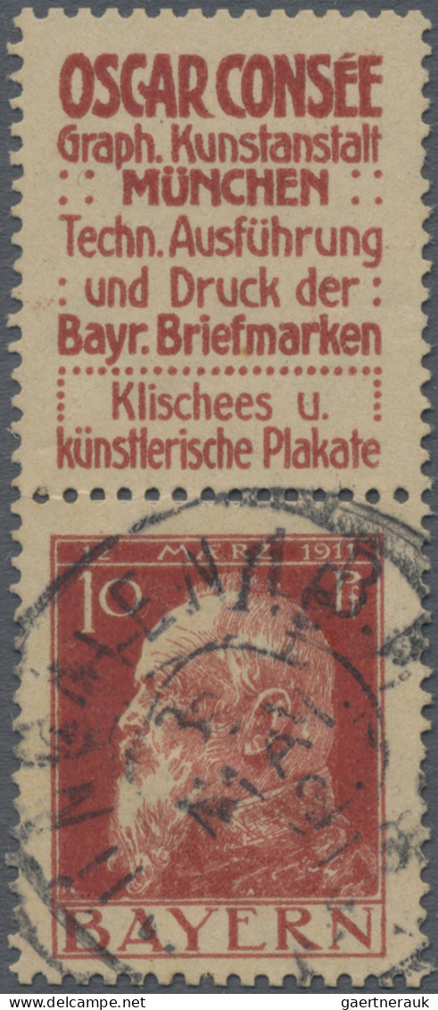 Bayern - Zusammendrucke: 1911/1913, Sammlung von 24 Zusammendrucken aus Markenhe