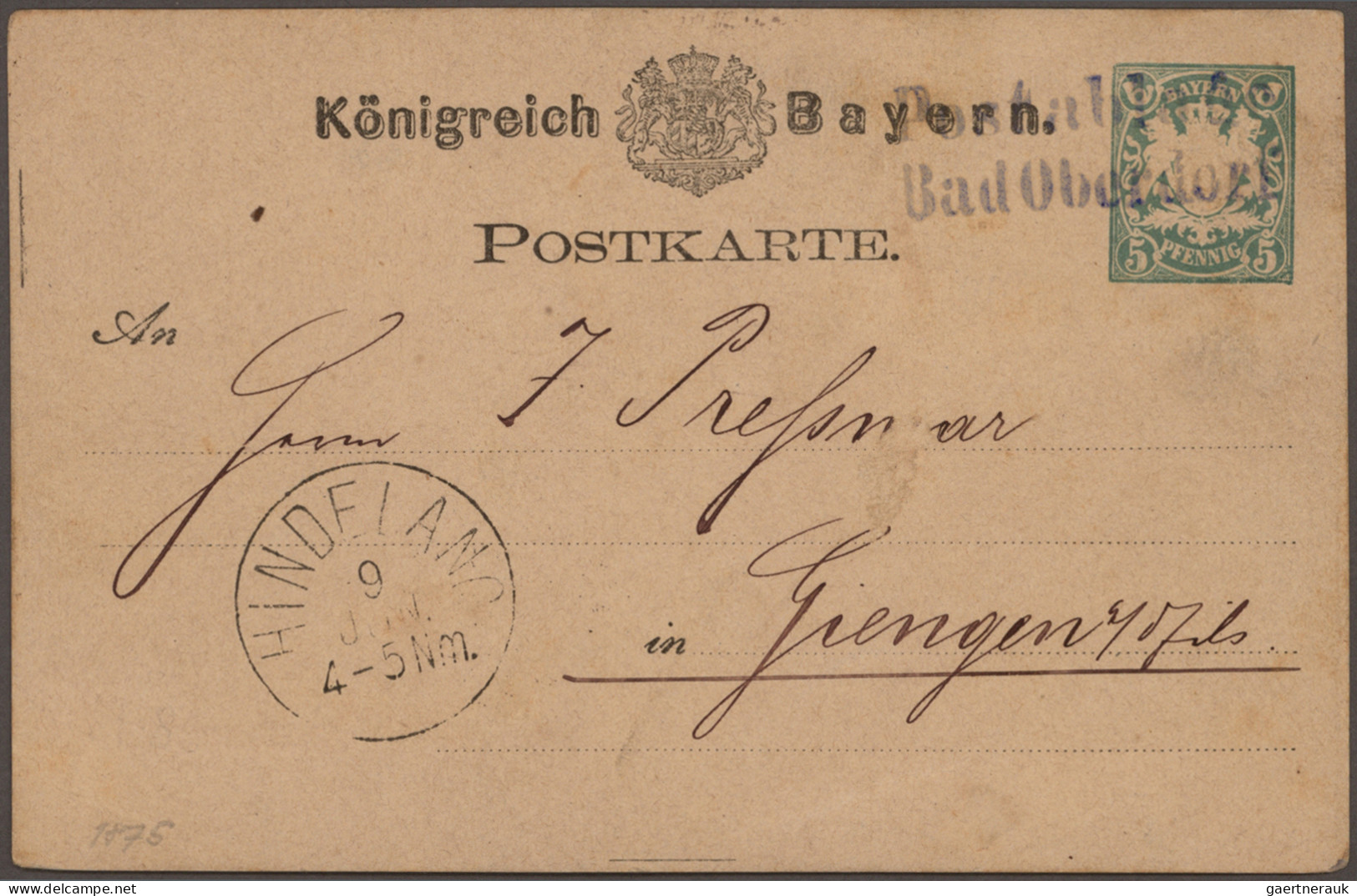 Bayern - Ganzsachen: 1875/1920, Nette Partie Von Ca. 82 Gebrauchten Und Ungebrau - Other & Unclassified