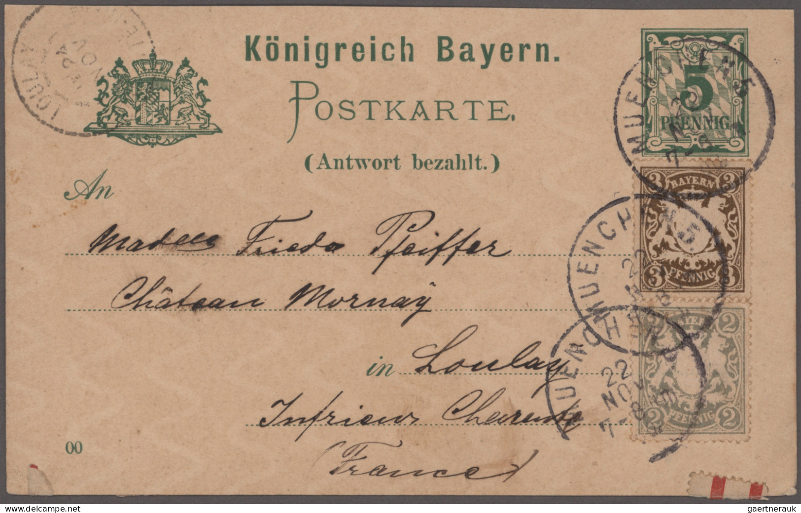 Bayern - Ganzsachen: 1880/1920 (ca.), Partie mit fast 200 gebrauchten/ungebrauch