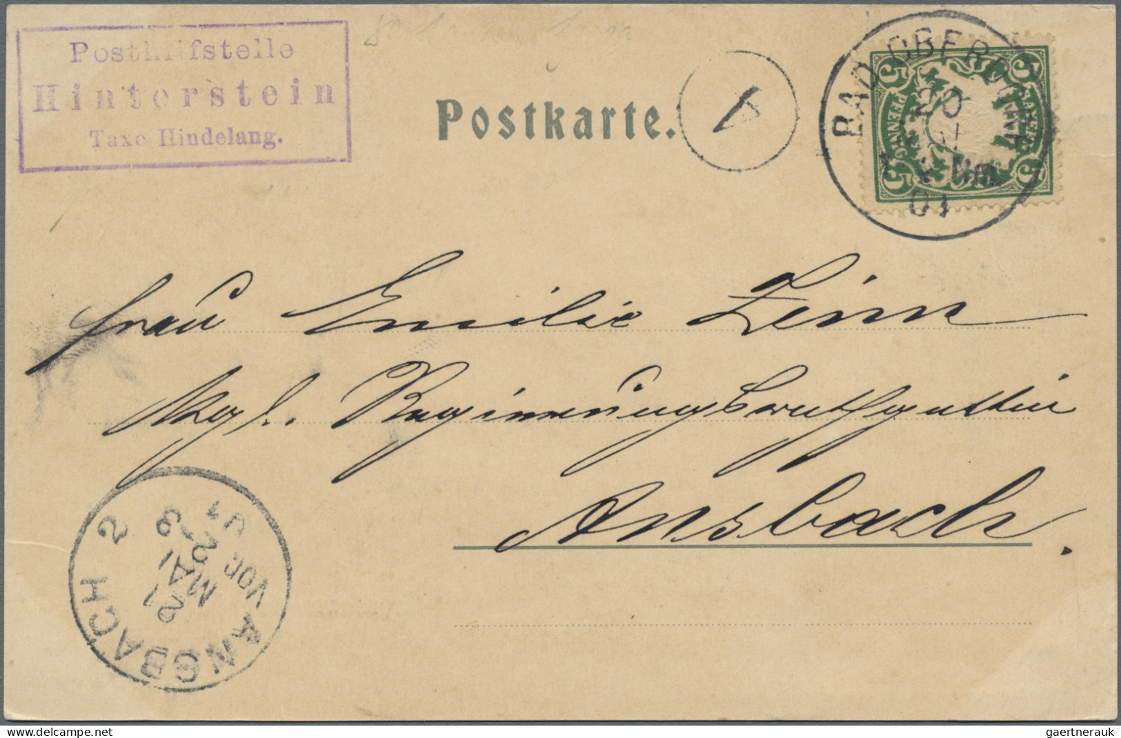 Bayern - Postablagestempel: 1900/1919, POSTHILFSSTELLENSTEMPEL, Umfangreiche Sam - Other & Unclassified