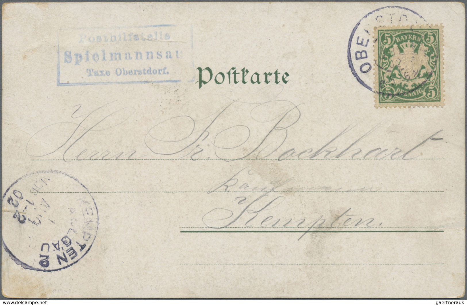 Bayern - Postablagestempel: 1900/1919, POSTHILFSSTELLENSTEMPEL, umfangreiche Sam