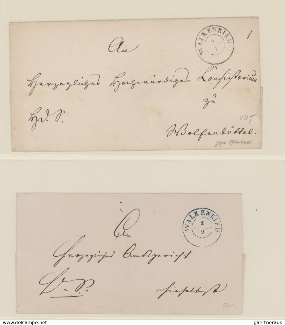 Braunschweig - Vorphilatelie: 1800-1875 (ca.), umfangreiche Stempel-Sammlung in