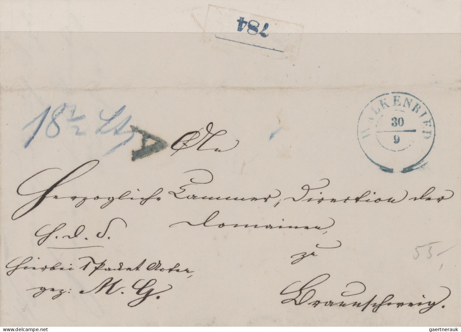 Braunschweig - Vorphilatelie: 1800-1875 (ca.), umfangreiche Stempel-Sammlung in