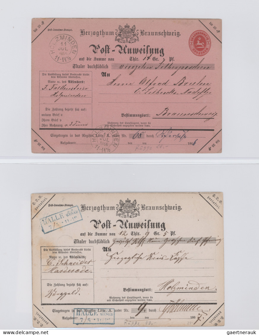 Braunschweig - Vorphilatelie: 1800-1875 (ca.), umfangreiche Stempel-Sammlung in