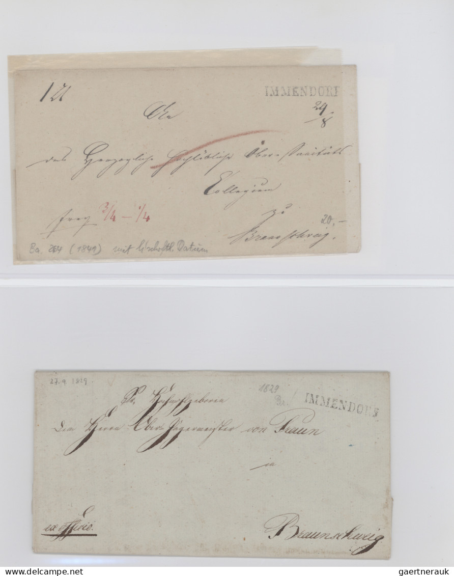 Braunschweig - Vorphilatelie: 1800-1875 (ca.), umfangreiche Stempel-Sammlung in