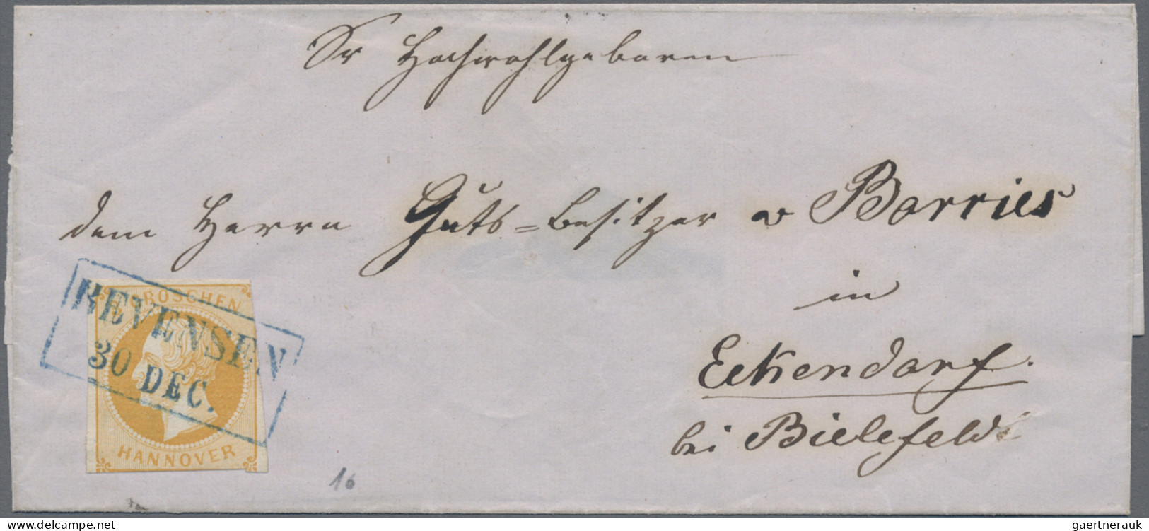 Hannover - Marken Und Briefe: 1813/80, Posten Von Ca. 75 Belegen, Ganzsachen Und - Hanovre